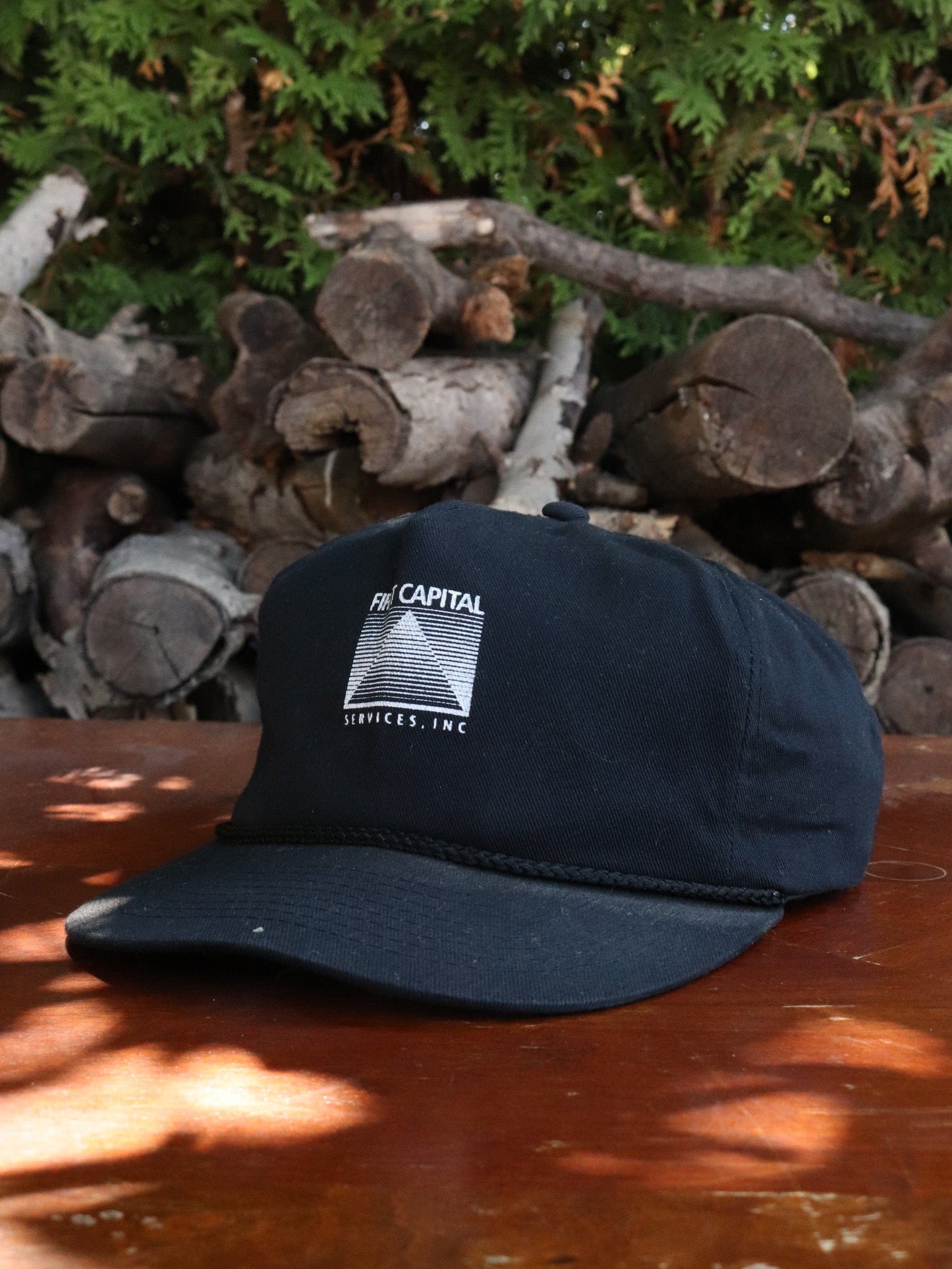 Vintage First Capital Hat Adult Black Snap Back