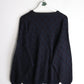 Vintage Florence Tricot Knit Sweater Mens XL Blue Cardigan from propervintagecanada