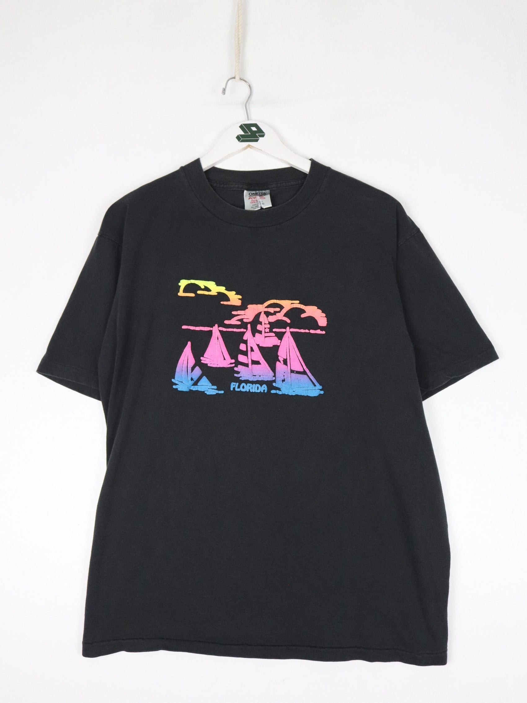 Vintage Florida T Shirt Fits Mens Large Black USA