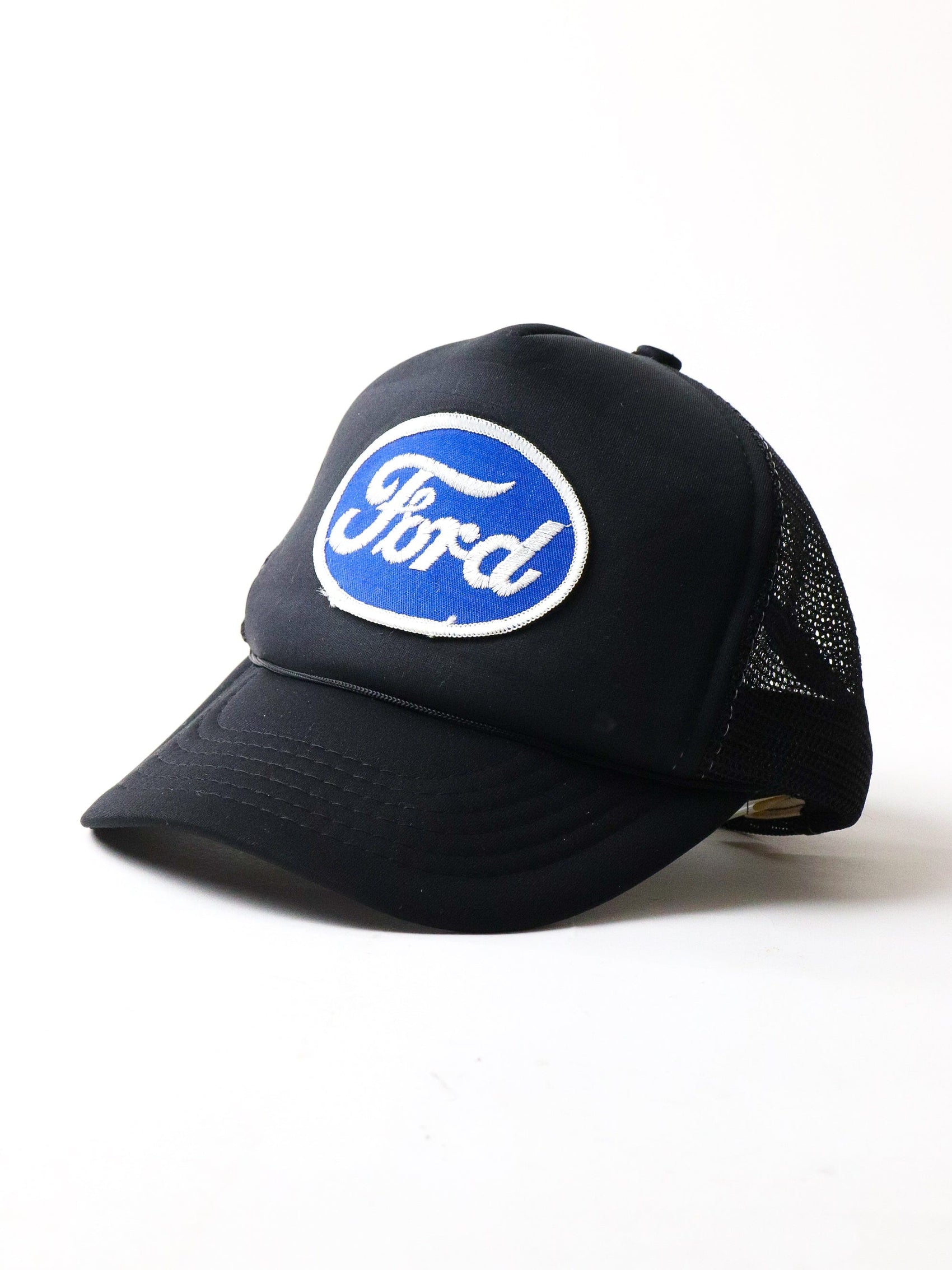 Vintage Ford Hat Cap Adult Black Trucker Snapback