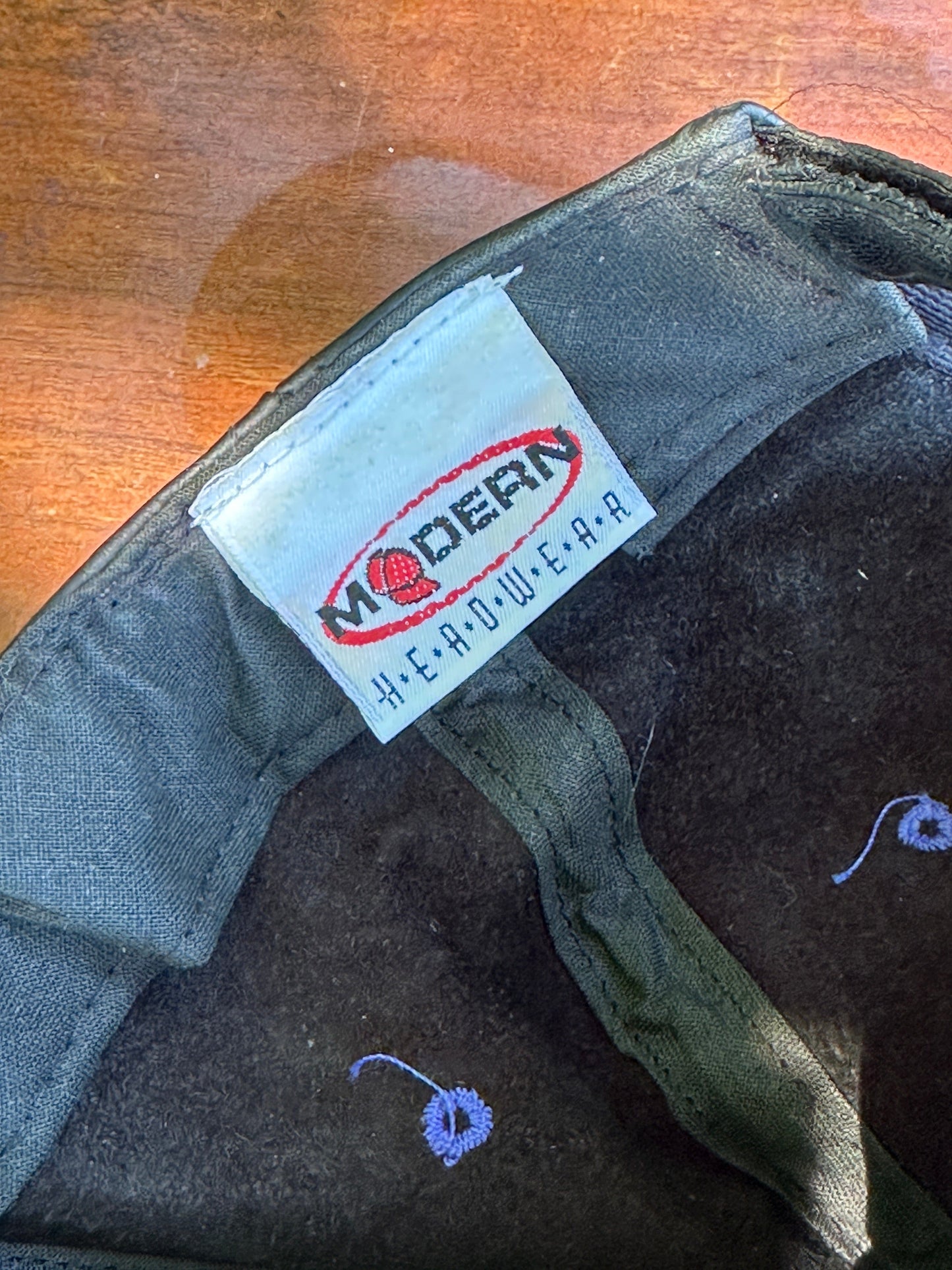 Vintage Ford Racing Leather Hat Adult Black Strap Back from propervintagecanada