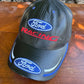 Vintage Ford Racing Leather Hat Adult Black Strap Back from propervintagecanada