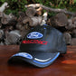 Vintage Ford Racing Leather Hat Adult Black Strap Back from propervintagecanada