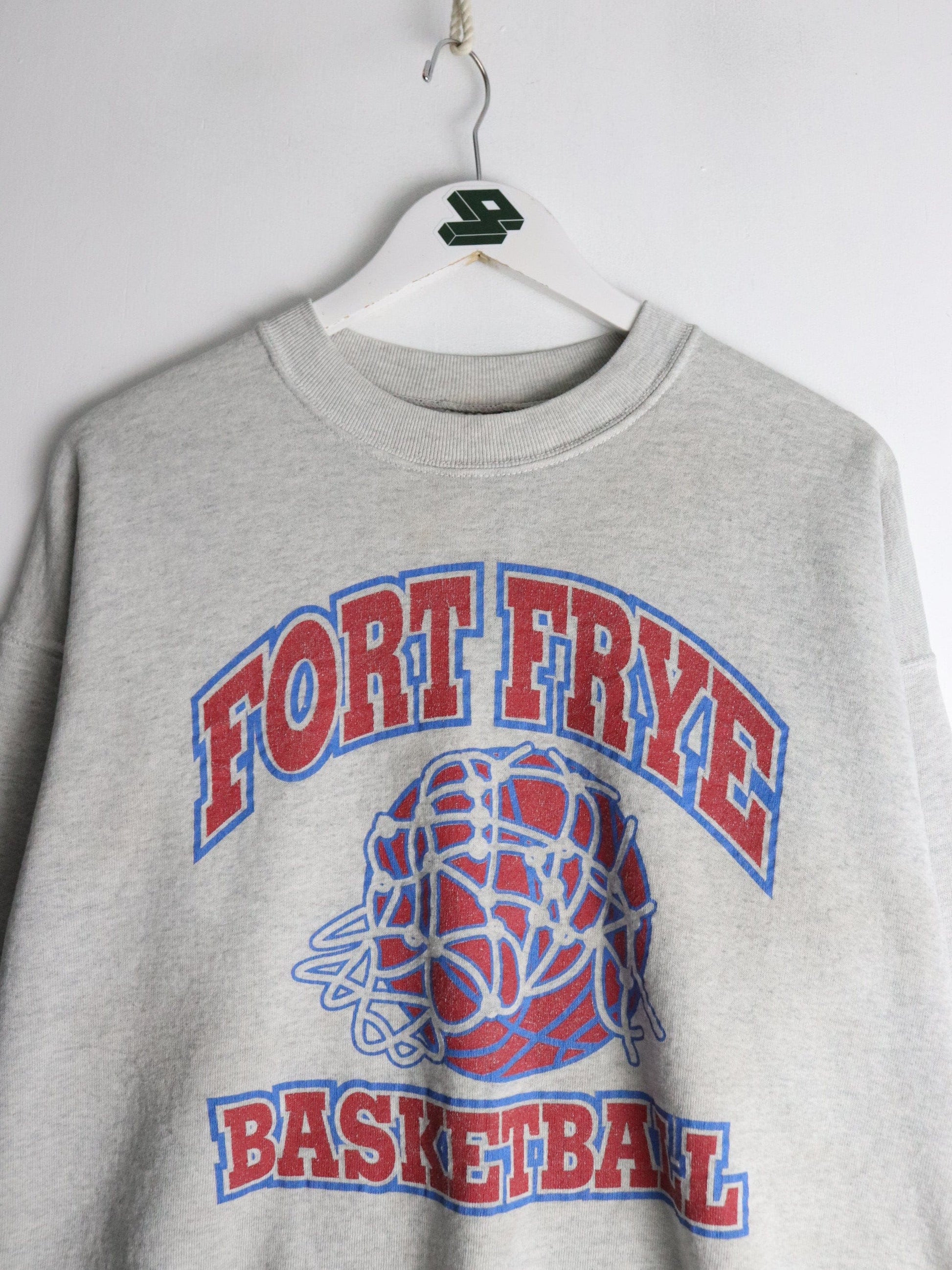Vintage Fort Frye Basketball Sweatshirt Fits Mens Medium Grey from propervintagecanada