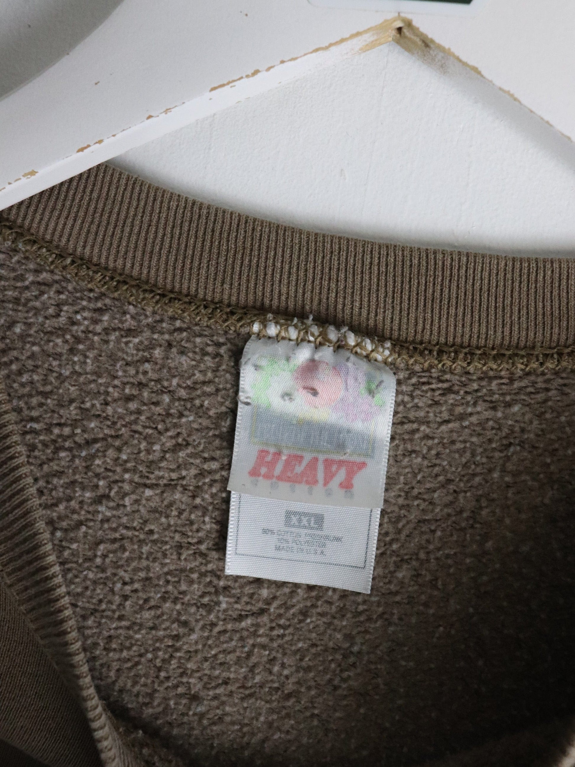 Vintage Fruit of the Loom Sweatshirt Mens 2XL Brown from propervintagecanada