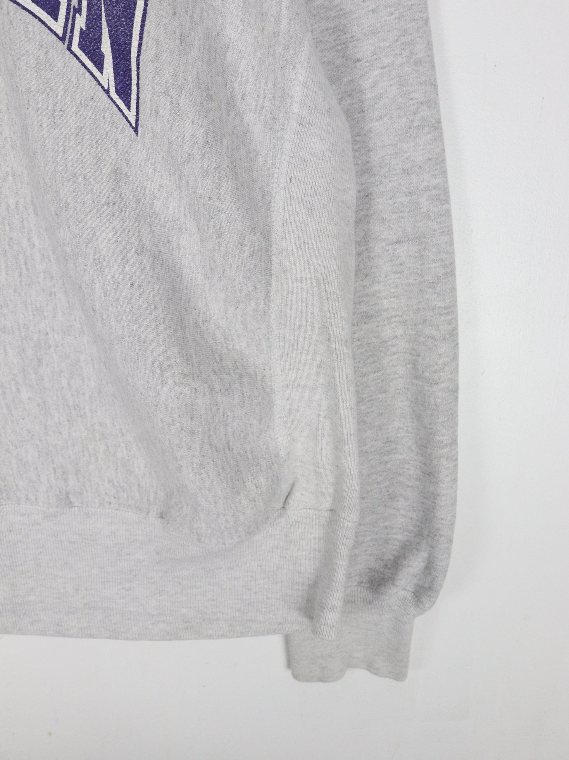 Vintage Furman College Sweatshirt Mens Large Grey 90s Cross Grain