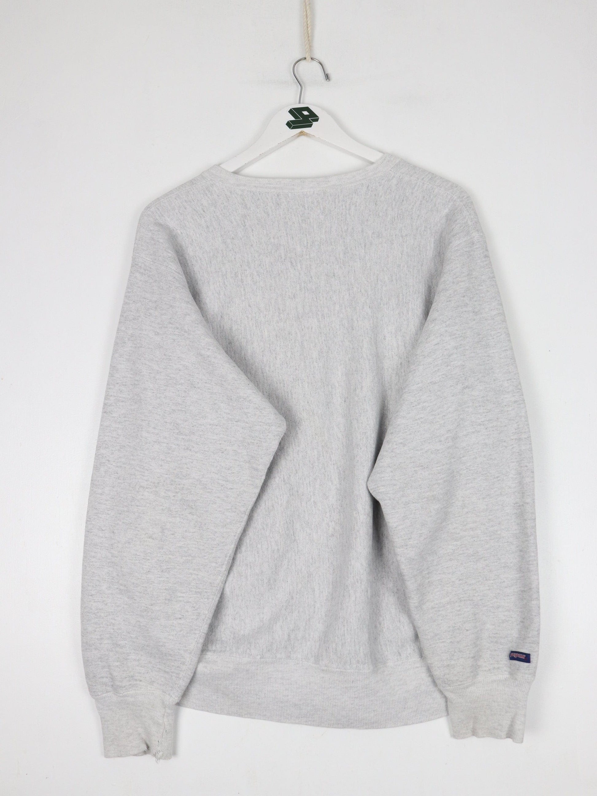 Vintage Furman College Sweatshirt Mens Large Grey 90s Cross Grain