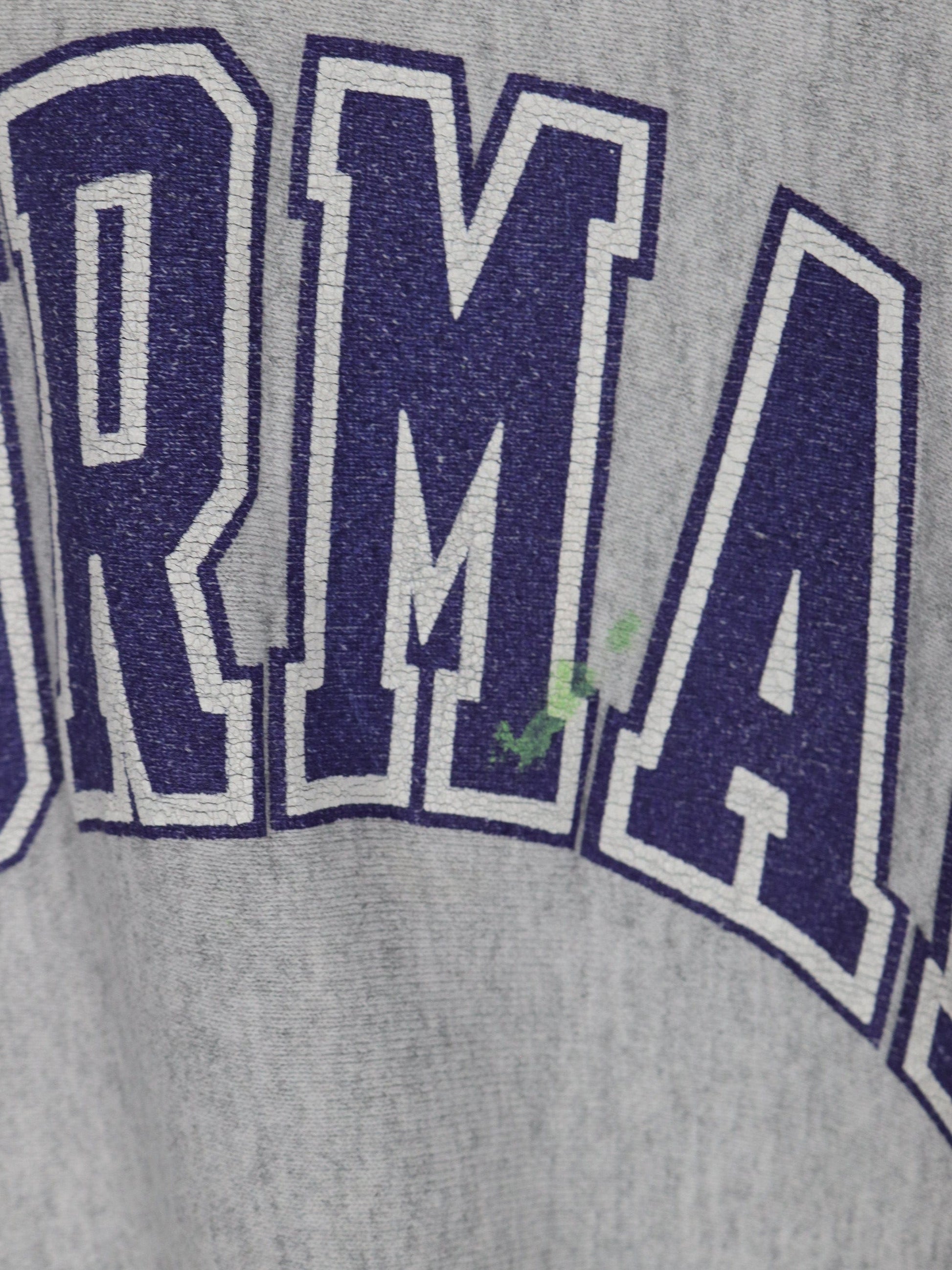 Vintage Furman College Sweatshirt Mens Large Grey 90s Cross Grain