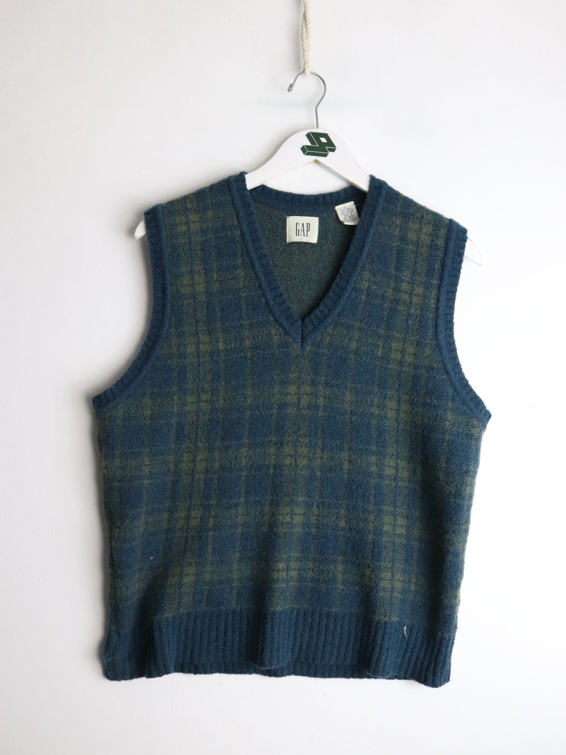 Vintage Gap Knit Sweater Mens Small Blue Wool from propervintagecanada