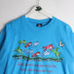 Vintage God Doesn't Ask T Shirt Mens Medium Blue 90s from propervintagecanada