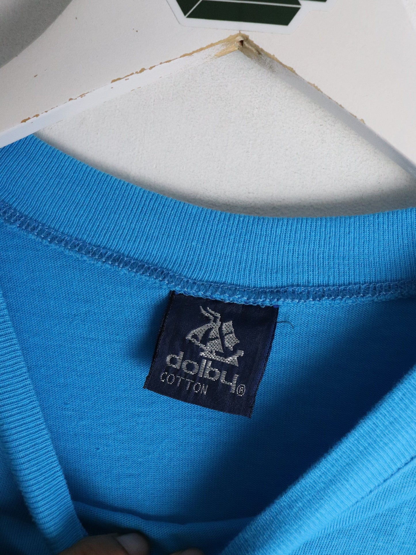 Vintage God Doesn't Ask T Shirt Mens Medium Blue 90s from propervintagecanada