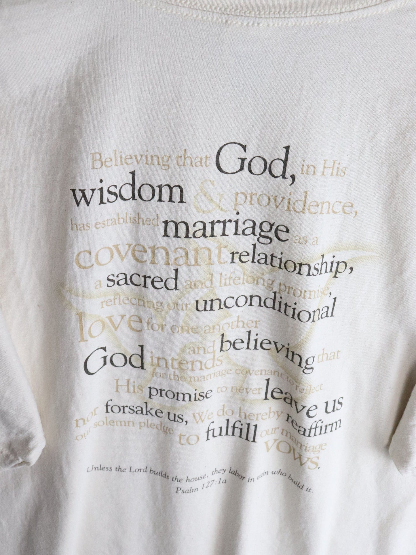 Vintage God T Shirt Mens XL Beige