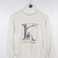 Vintage Grandma Sweatshirt Mens Small White