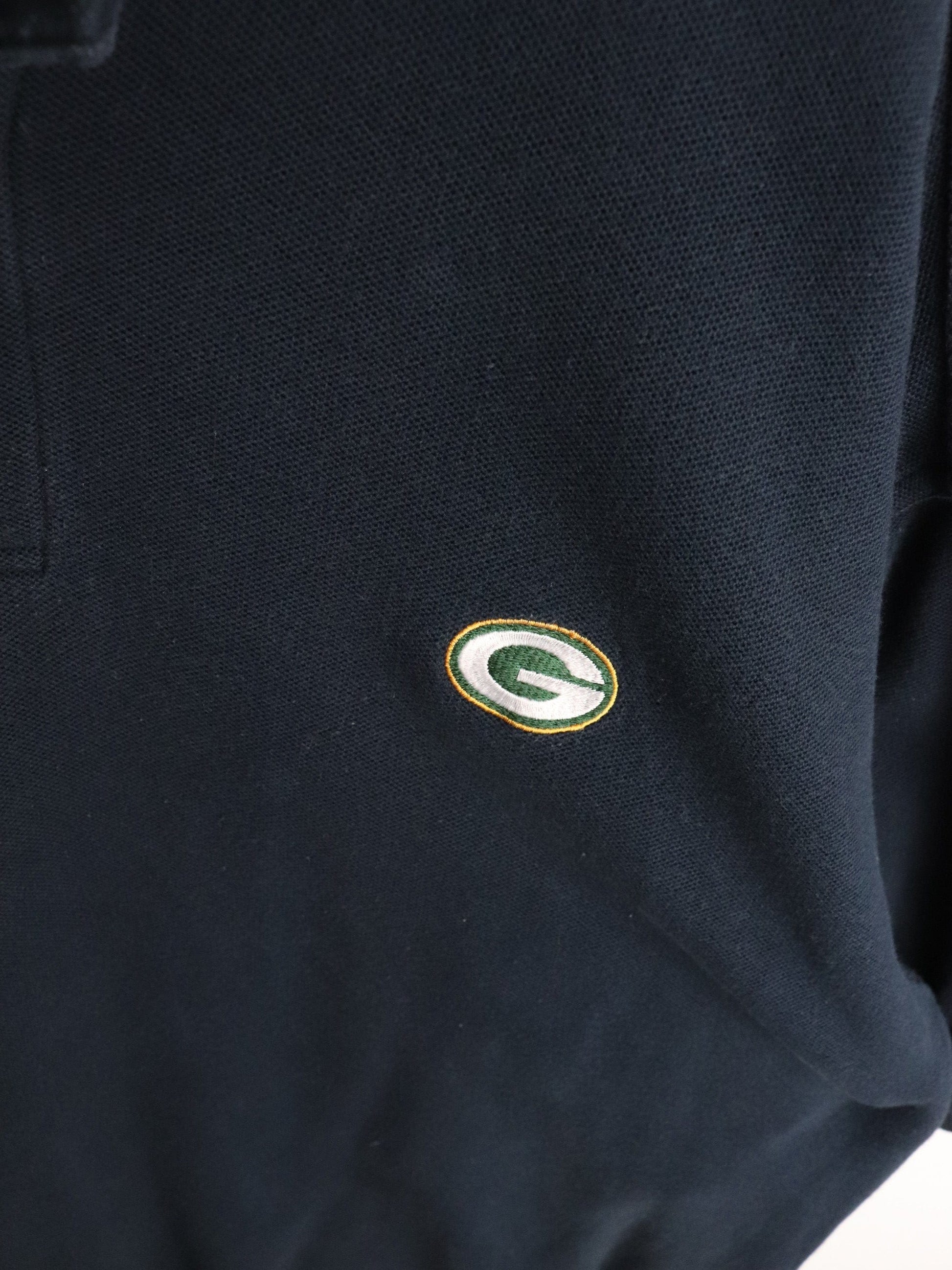 Vintage Green Bay Packers Polo Shirt Mens 2XL Black from propervintagecanada