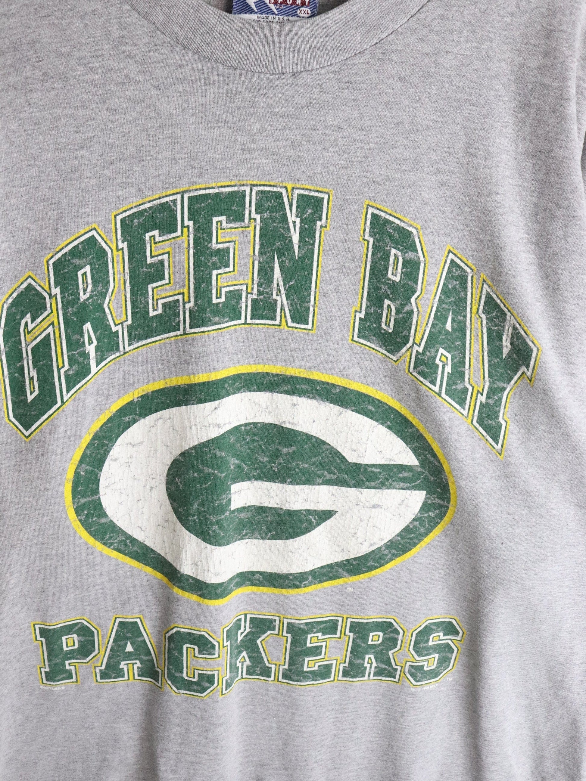 Vintage Green Bay Packers T Shirt Mens 2XL Grey from propervintagecanada