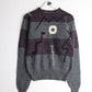 Vintage Grenadier Sweater Fits Mens Small Grey Knit