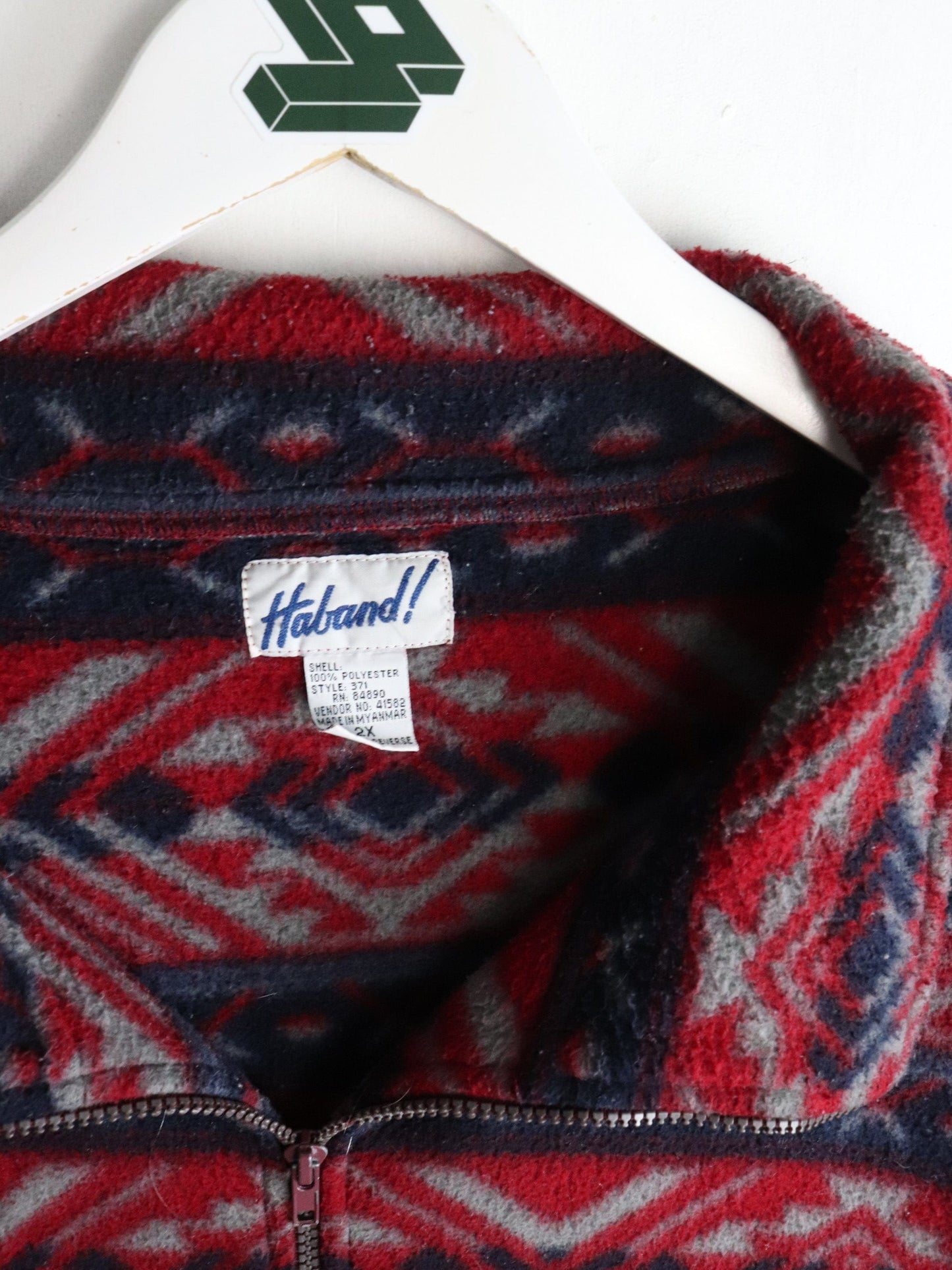 Vintage Haband Sweater Womens 2X Red Fleece from propervintagecanada