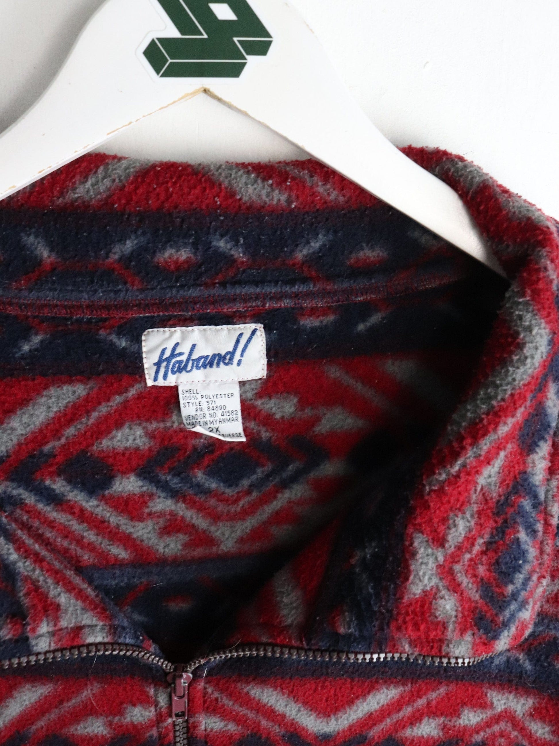 Vintage Haband Sweater Womens 2X Red Fleece from propervintagecanada