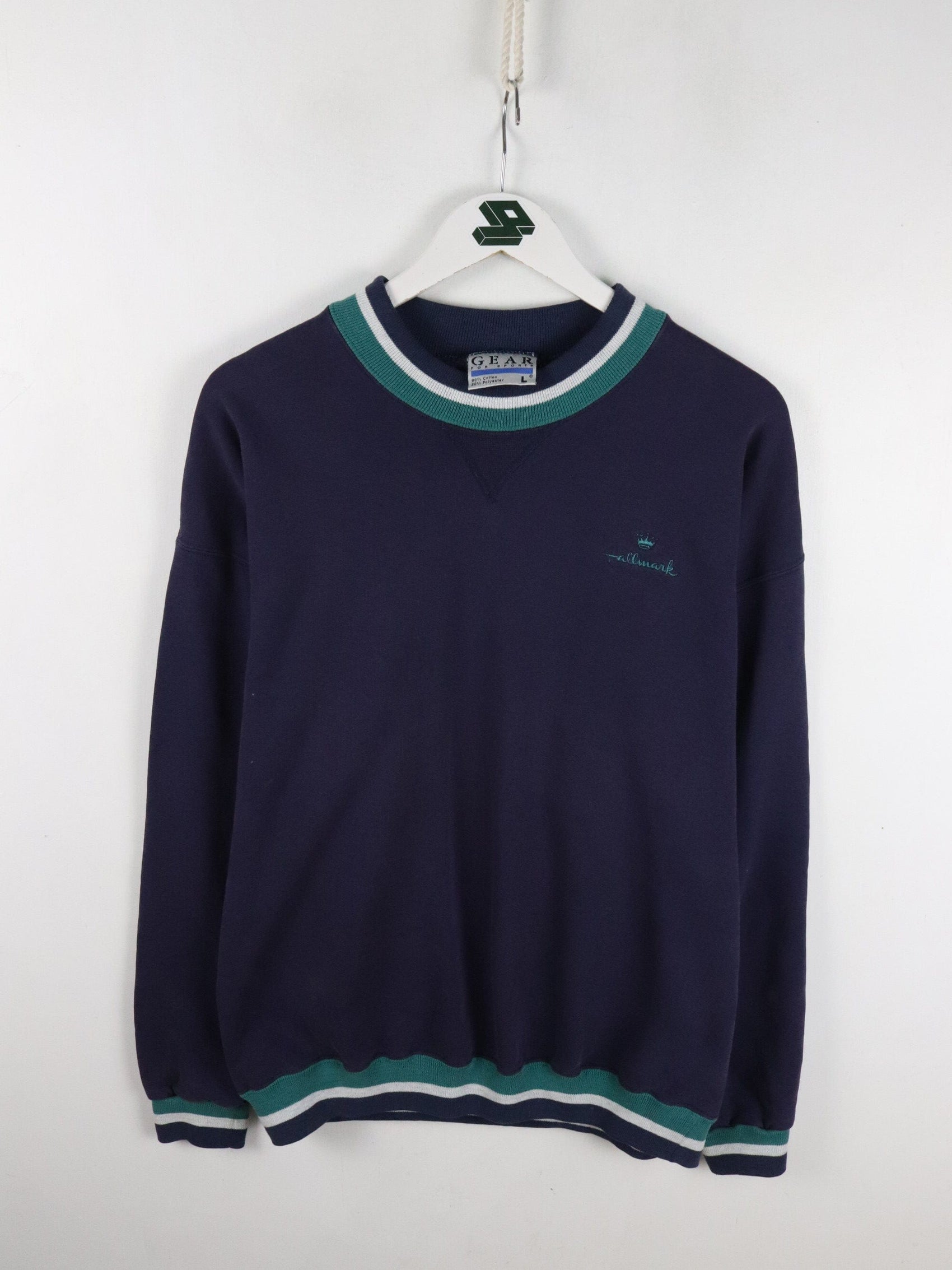 Vintage Hallmark Sweatshirt Mens Large Blue
