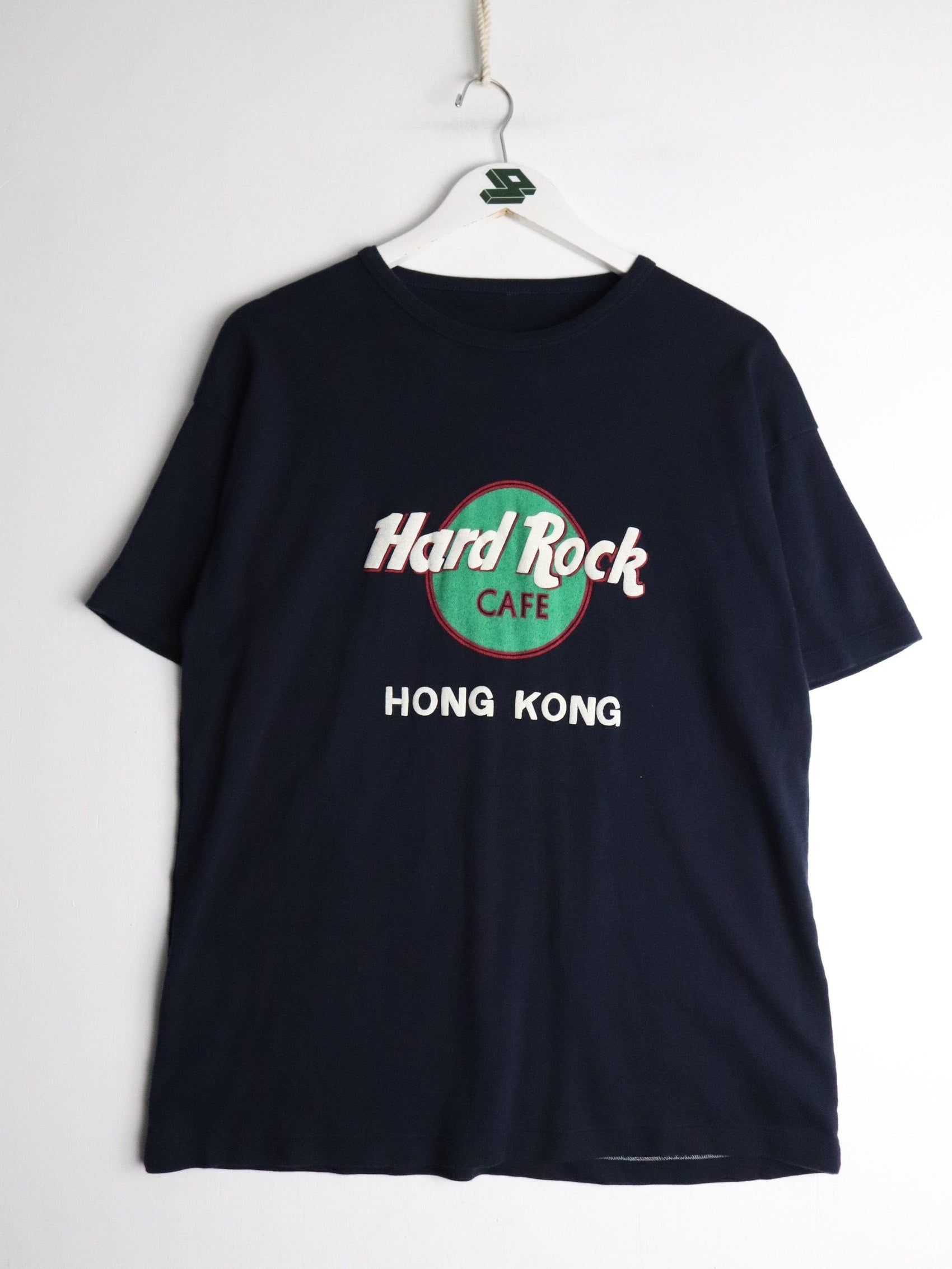 Vintage Hard Rock Cafe T Shirt Mens Medium Blue Hong Kong from propervintagecanada