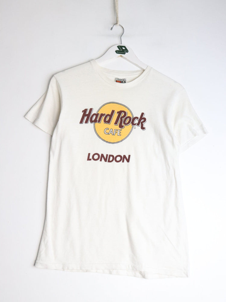 Vintage Hard Rock Cafe T Shirt Mens Small White London 80s from propervintagecanada
