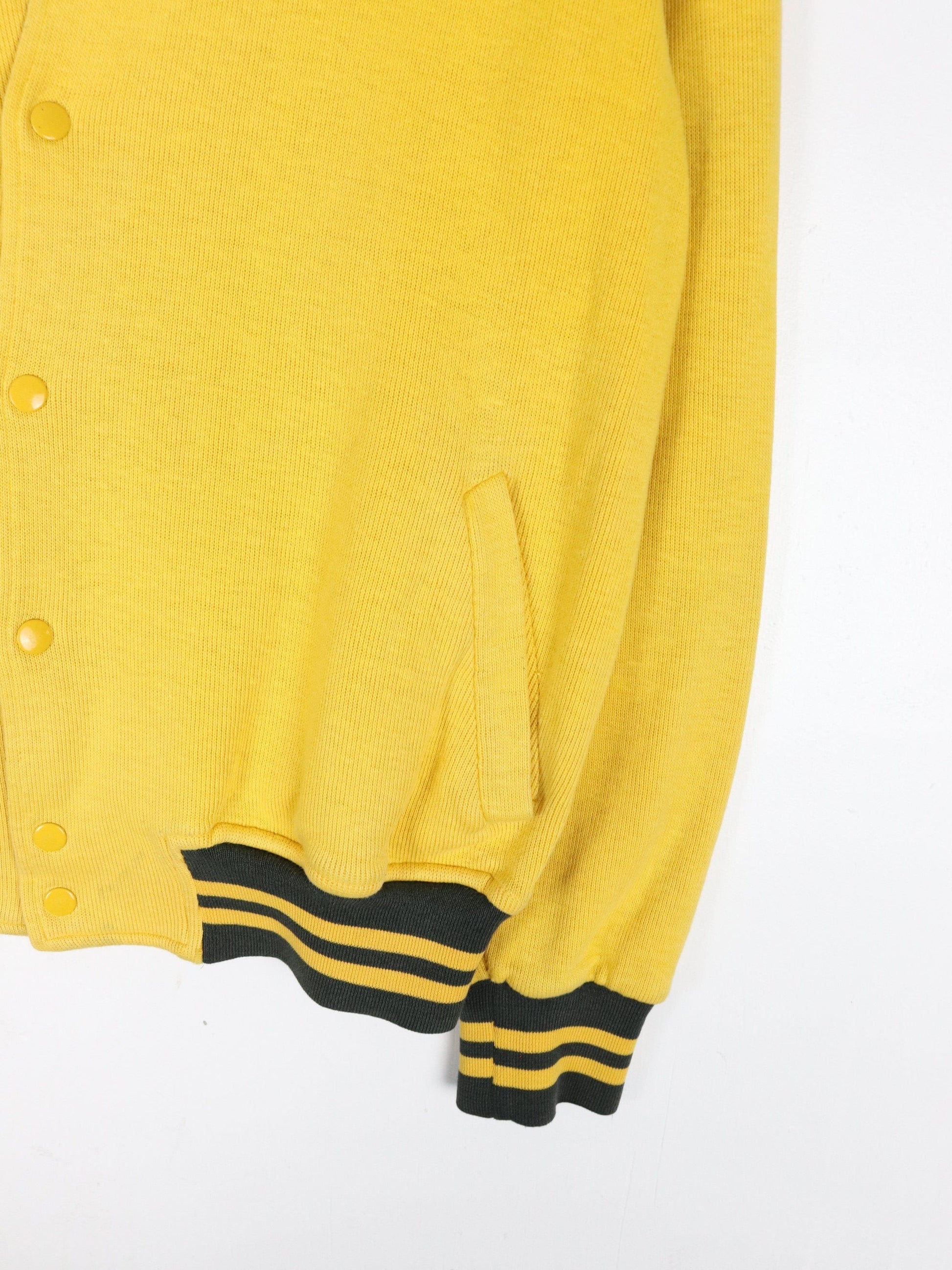 Vintage Harvard Company Sweatshirt Youth Large Yellow Varsity Snap On
