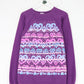 Vintage Hearts Sweatshirt Adult Large Purple Art 90s Sweater from propervintagecanada