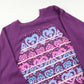 Vintage Hearts Sweatshirt Adult Large Purple Art 90s Sweater from propervintagecanada