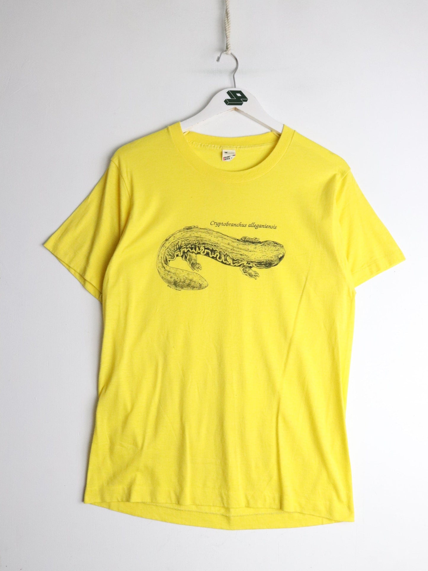 Vintage Hellbender T Shirt Fits Mens Small Yellow 90s from propervintagecanada