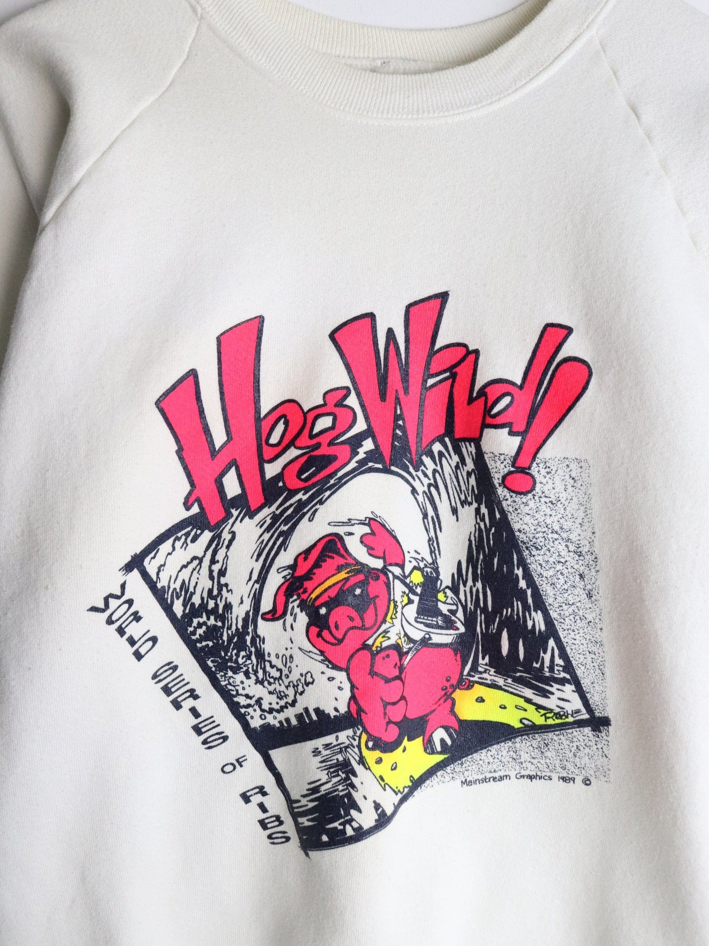 Vintage Hog Wild Sweatshirt Mens Large White from propervintagecanada
