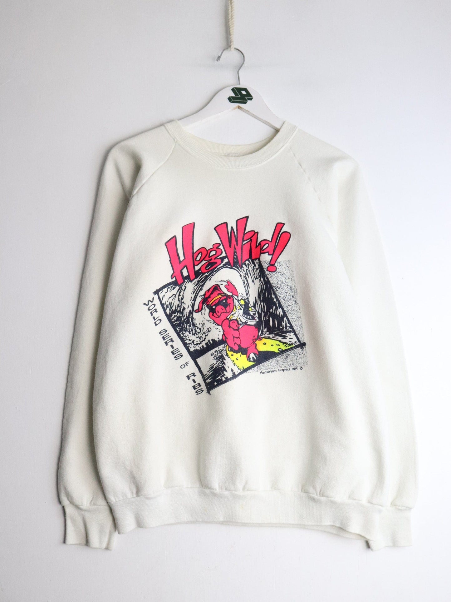 Vintage Hog Wild Sweatshirt Mens Large White from propervintagecanada