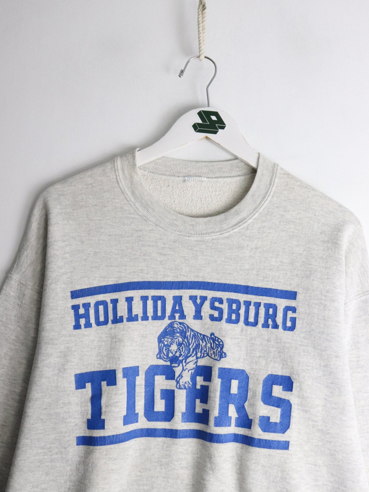 Vintage Hollidaysburg Tigers Sweatshirt Mens Large Grey from propervintagecanada