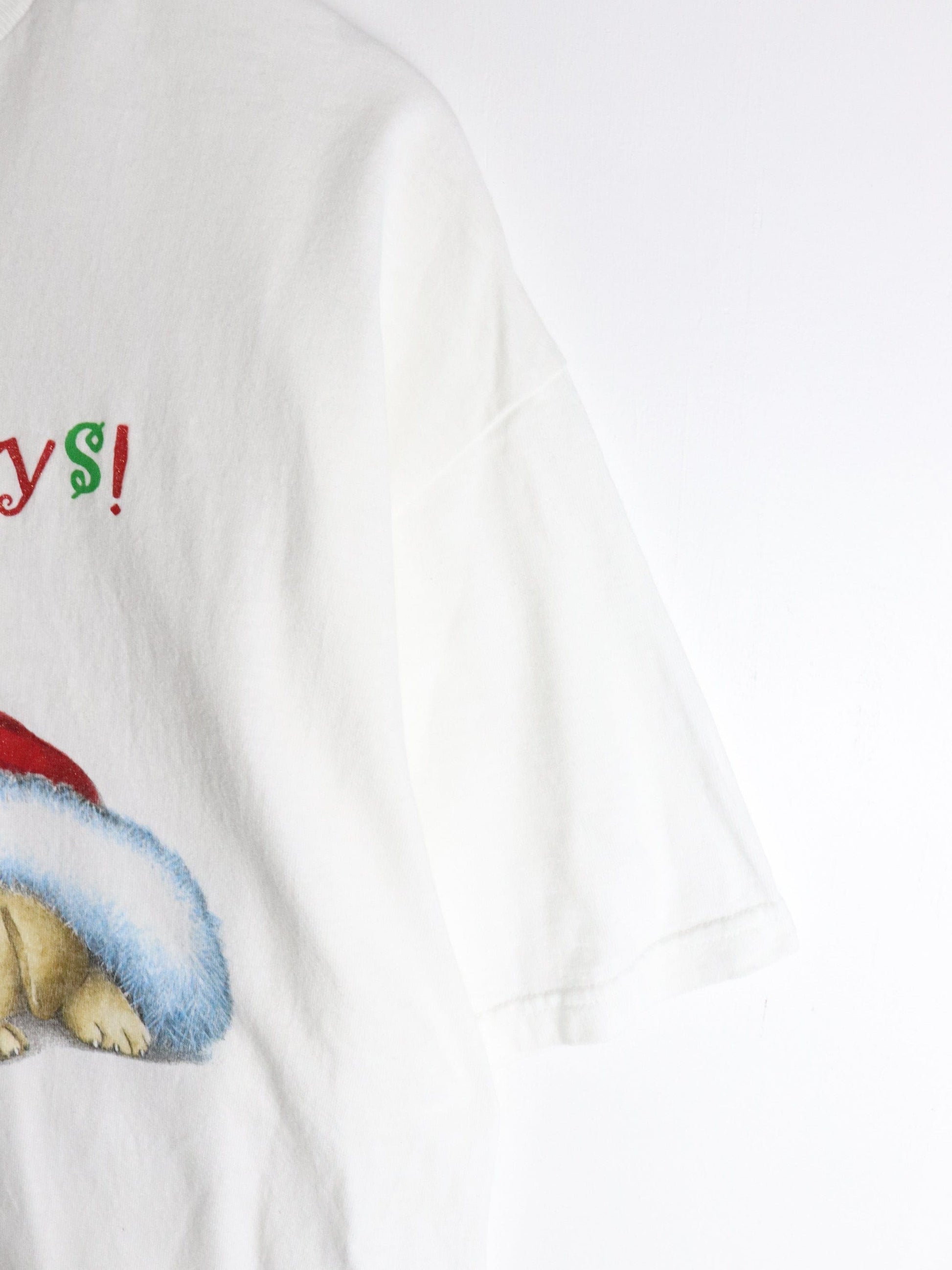 Vintage Humane Society T Shirt Mens Large White Happy Holidays from propervintagecanada