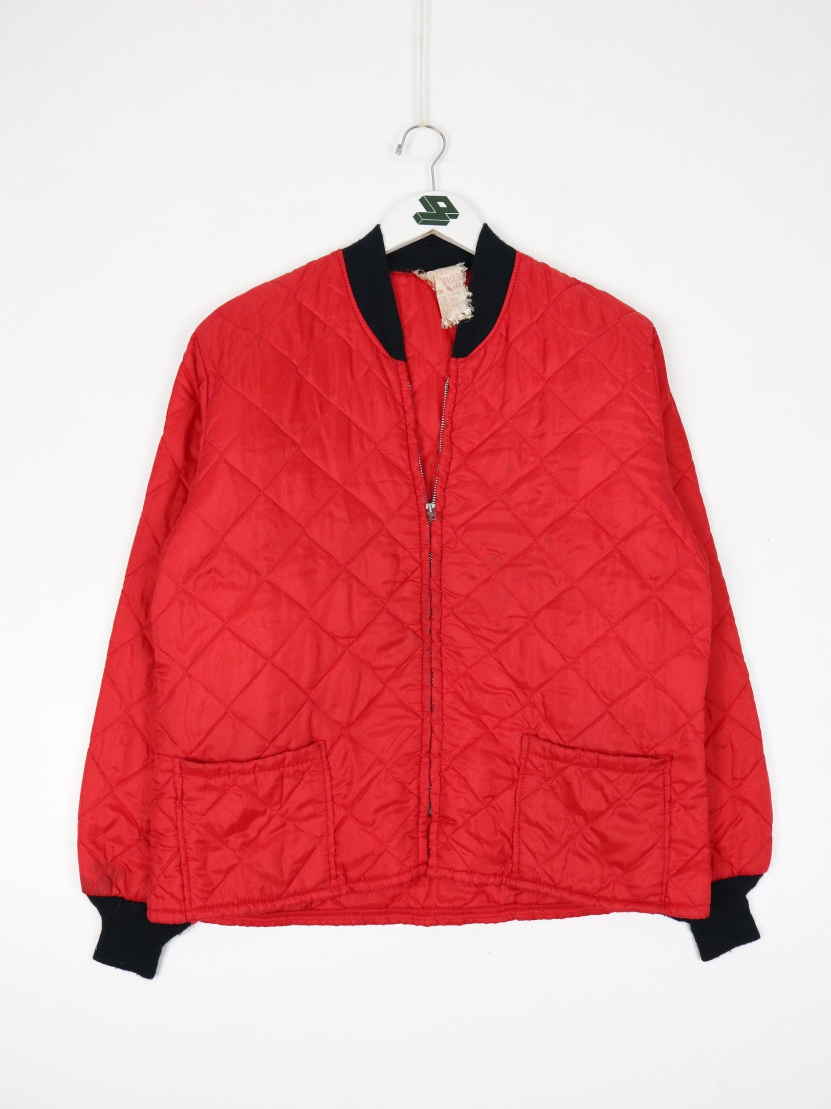 Vintage Hunting Jacket Womens Large Red Quilt Outdoors 70s 80s