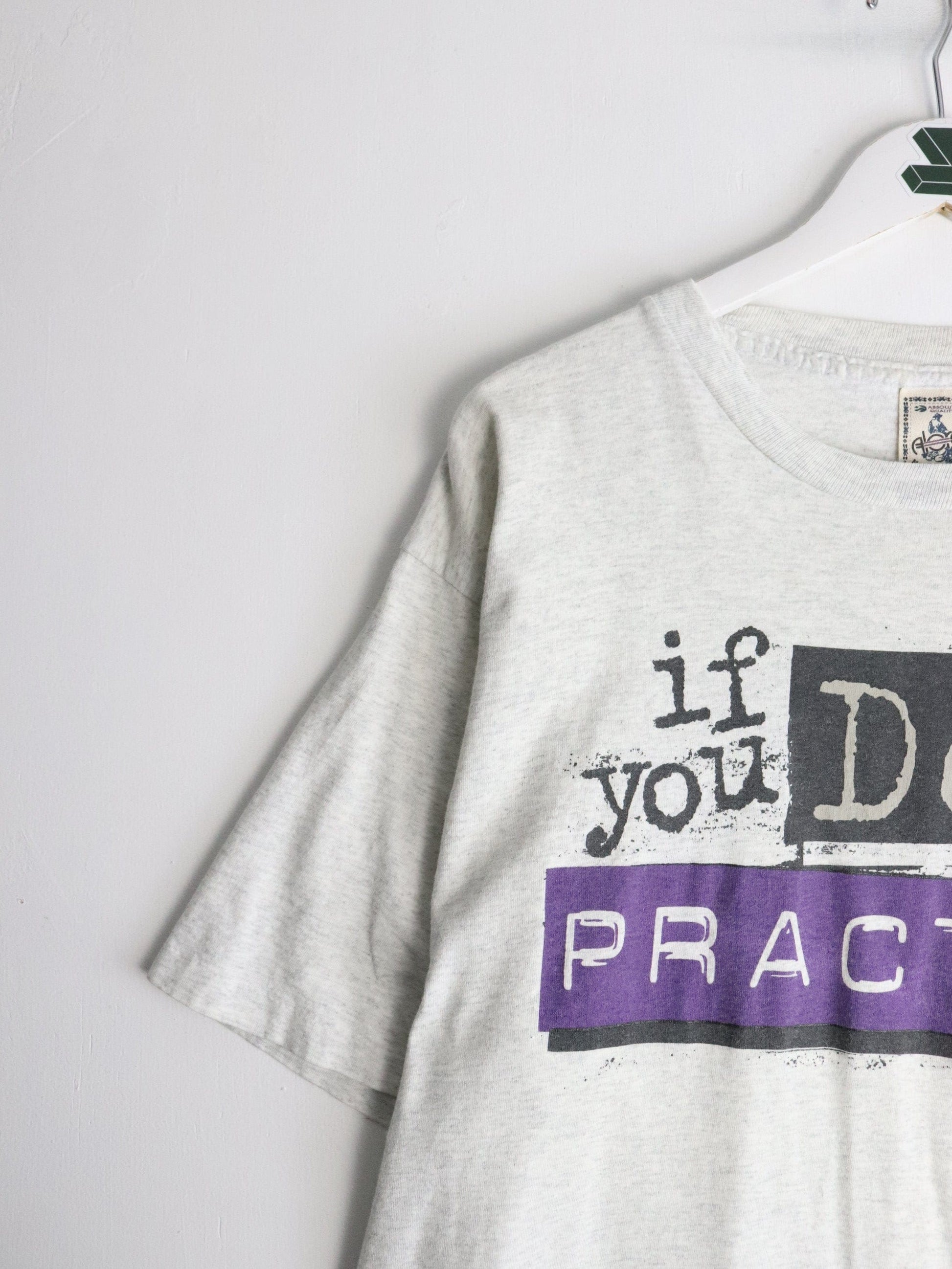Vintage If You Don't Practice T Shirt Mens XL Grey Basketball from propervintagecanada