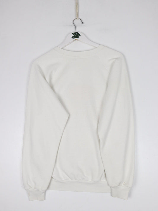 Vintage Iowa Hawkeyes Sweatshirt Mens Small White College