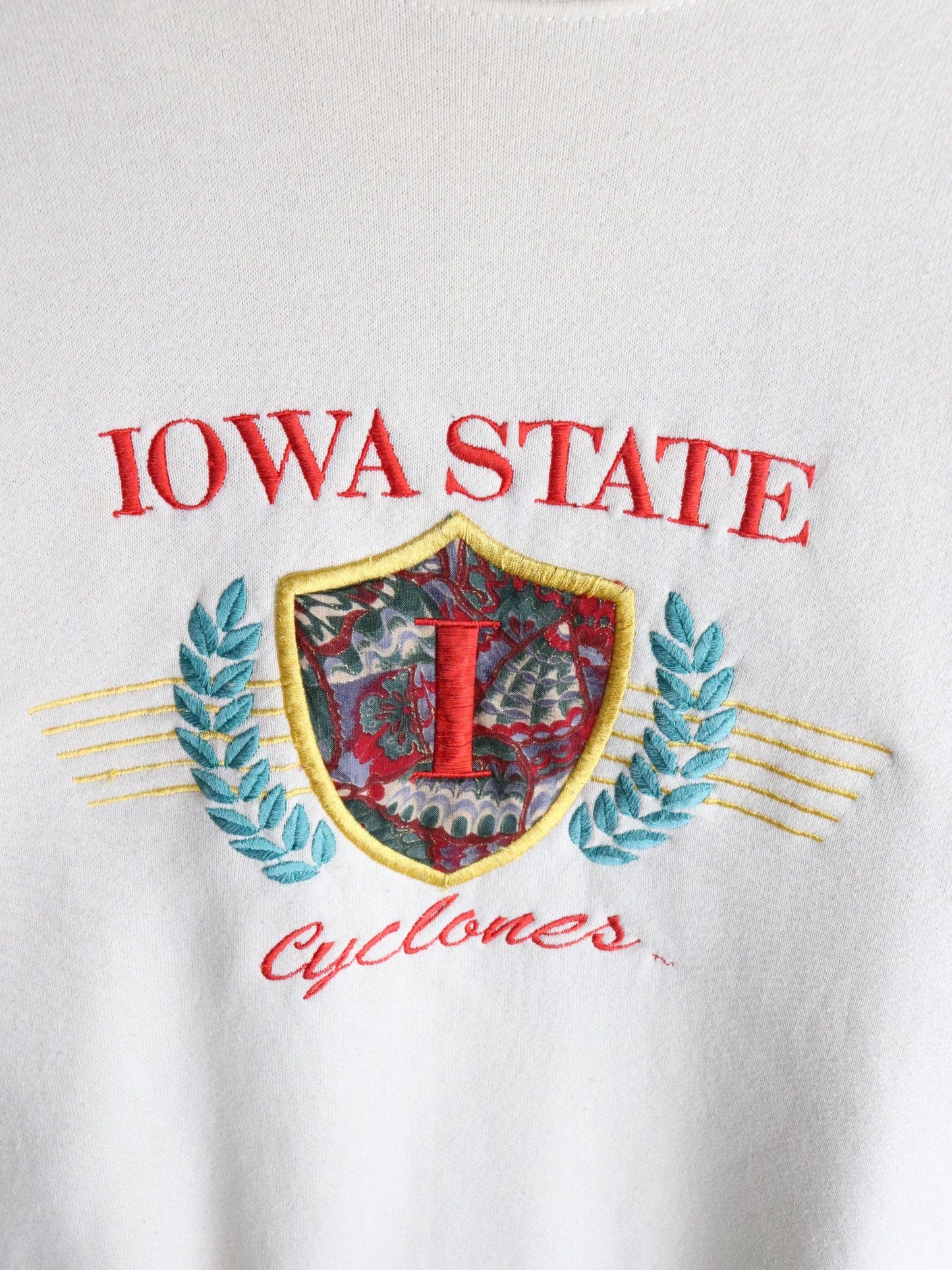 Vintage Iowa State Cyclones Sweatshirt Mens Large Beige