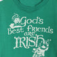 Vintage Irish T Shirt Mens Small Green 90s Gods Best Friend