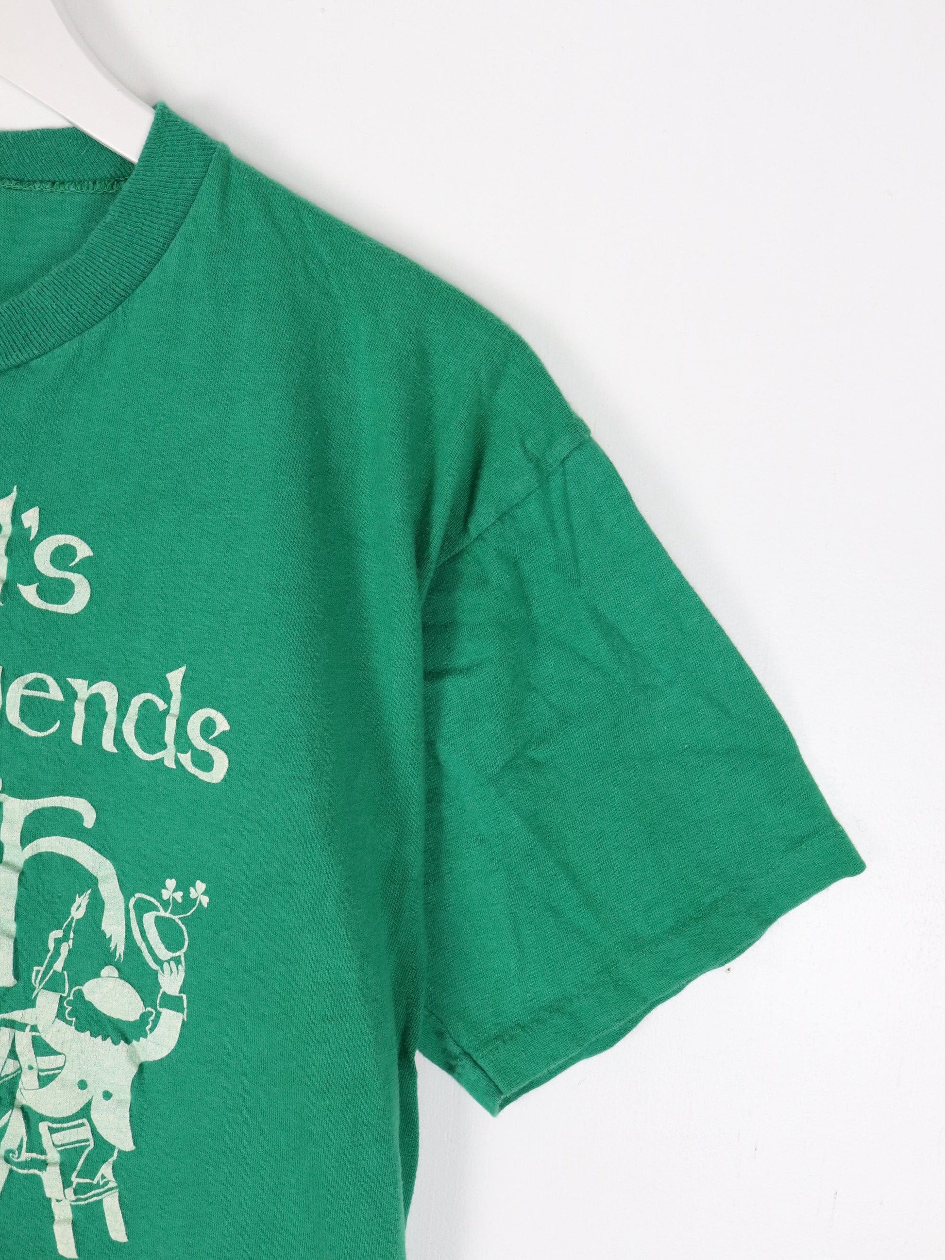 Vintage Irish T Shirt Mens Small Green 90s Gods Best Friend