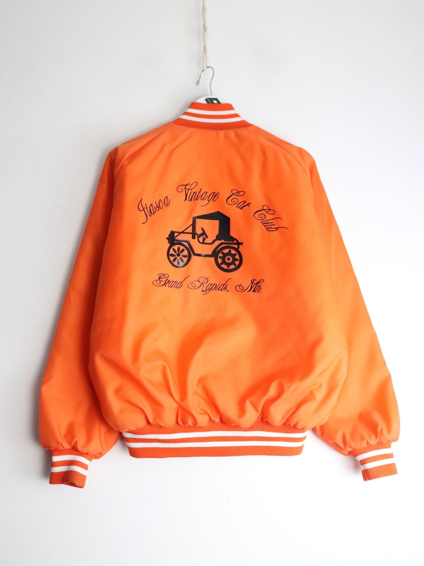 Vintage Itasca Vintage Car Club Jacket Mens Medium Orange from propervintagecanada
