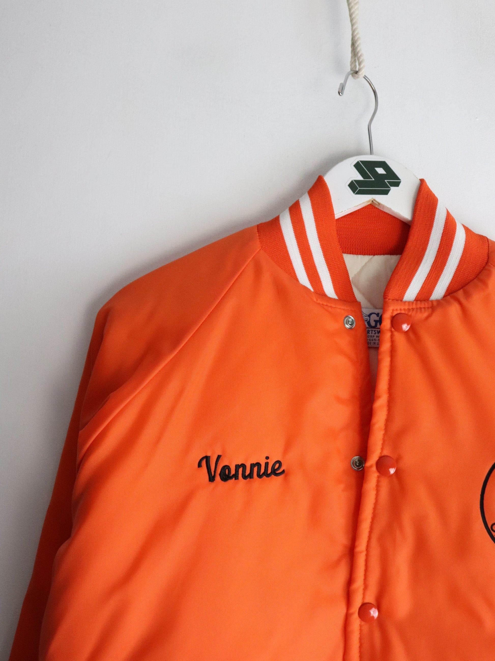 Vintage Itasca Vintage Car Club Jacket Mens Medium Orange from propervintagecanada