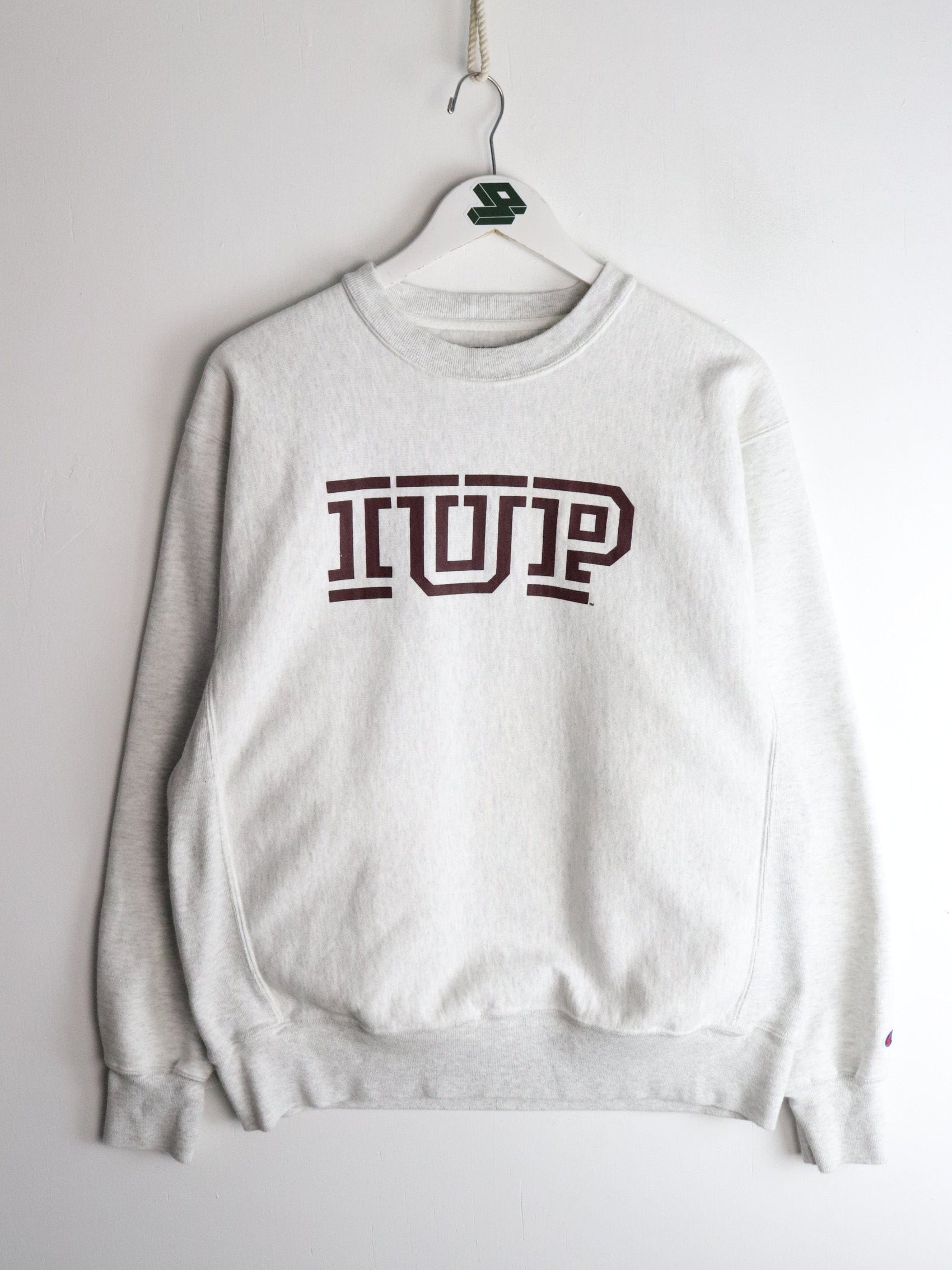 Vintage IUP Sweatshirt Mens Medium Grey Champion Reverse Weave