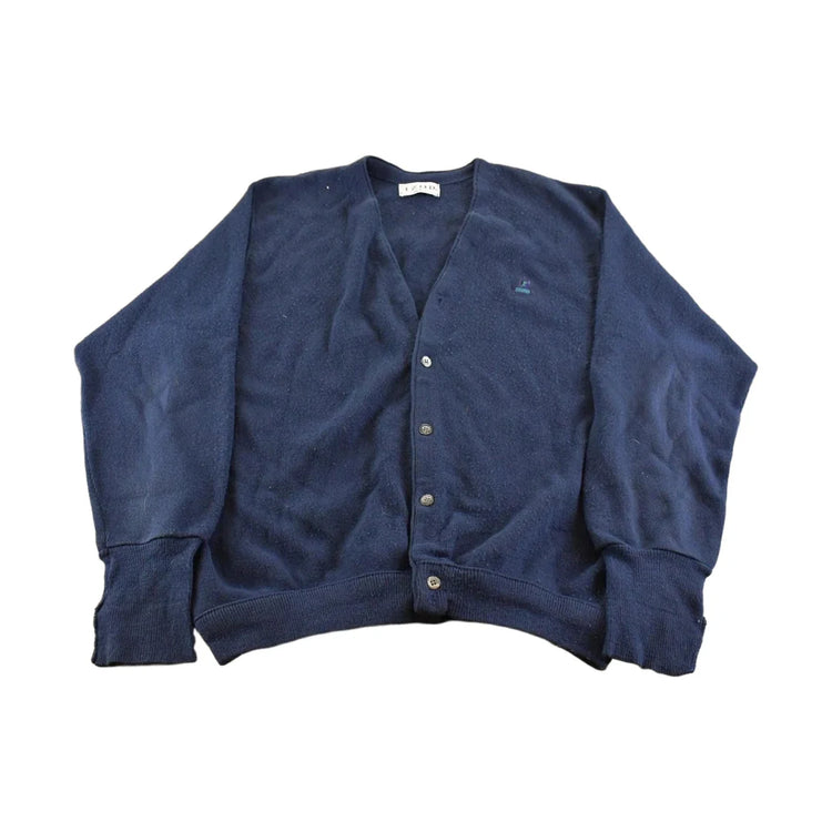 Vintage Izod Acrylic Cardigan Sweater Men's XL Preppy Golf Made in USA from propervintagecanada