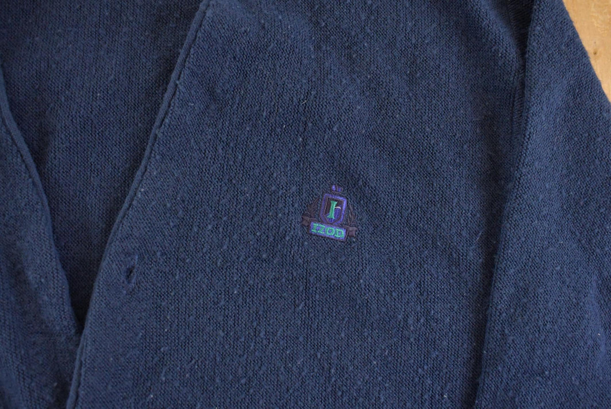 Vintage Izod Acrylic Cardigan Sweater Men's XL Preppy Golf Made in USA from propervintagecanada