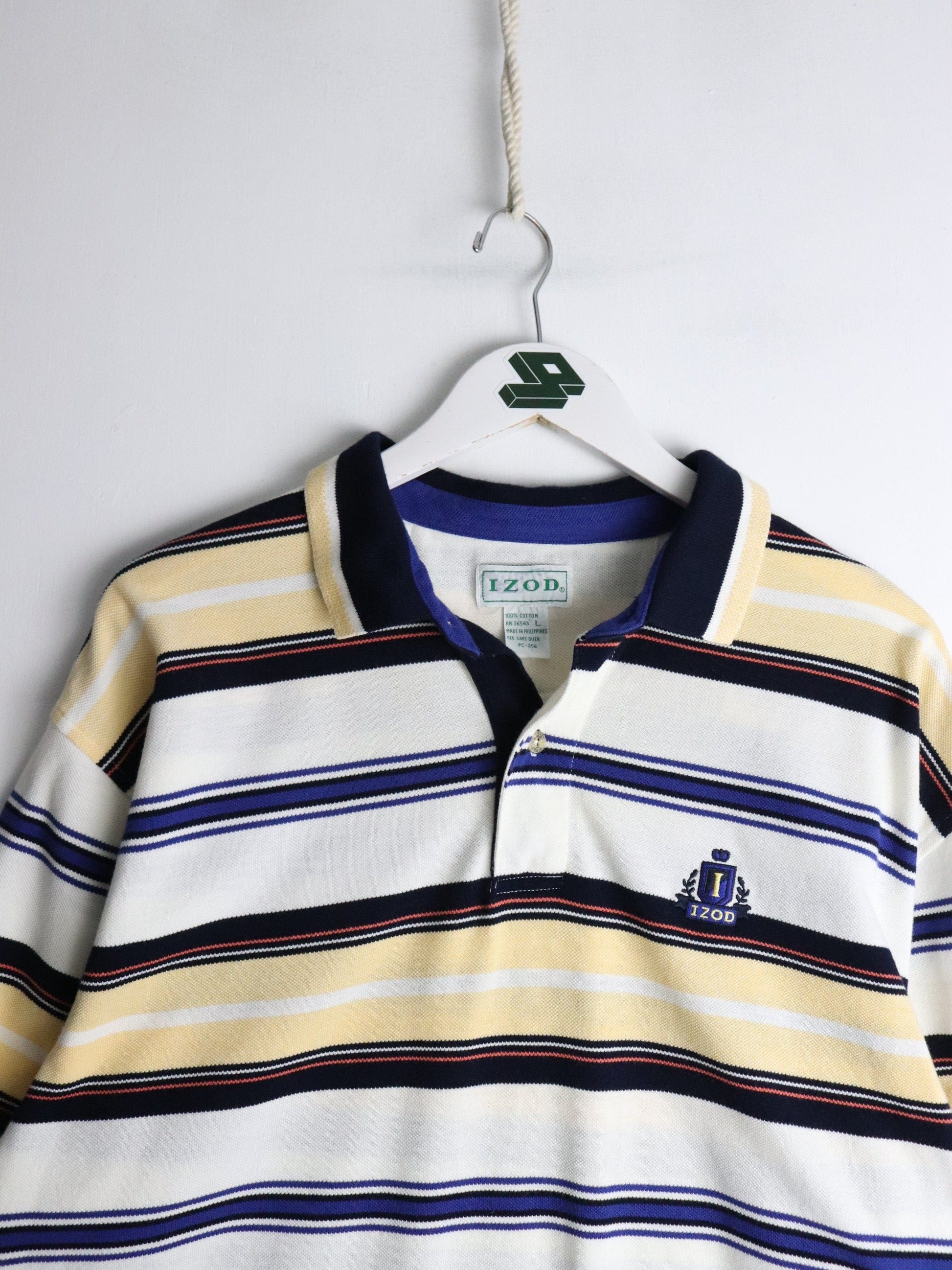 Vintage Izod Polo Shirt Mens Large White from propervintagecanada