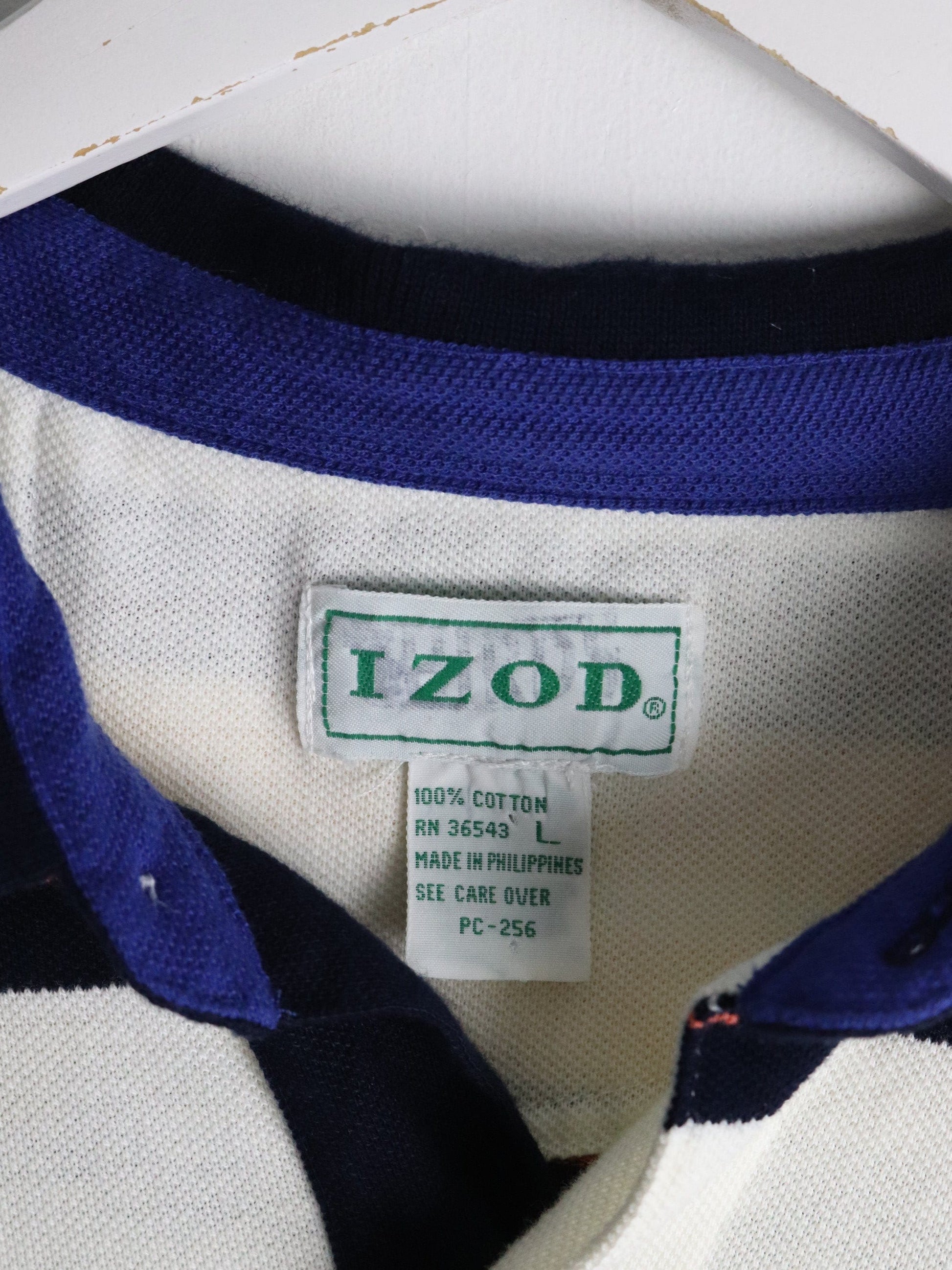 Vintage Izod Polo Shirt Mens Large White from propervintagecanada