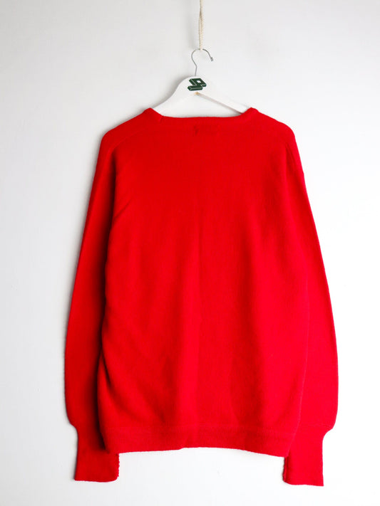 Vintage Izod Sweater Mens Large Red Knit from propervintagecanada