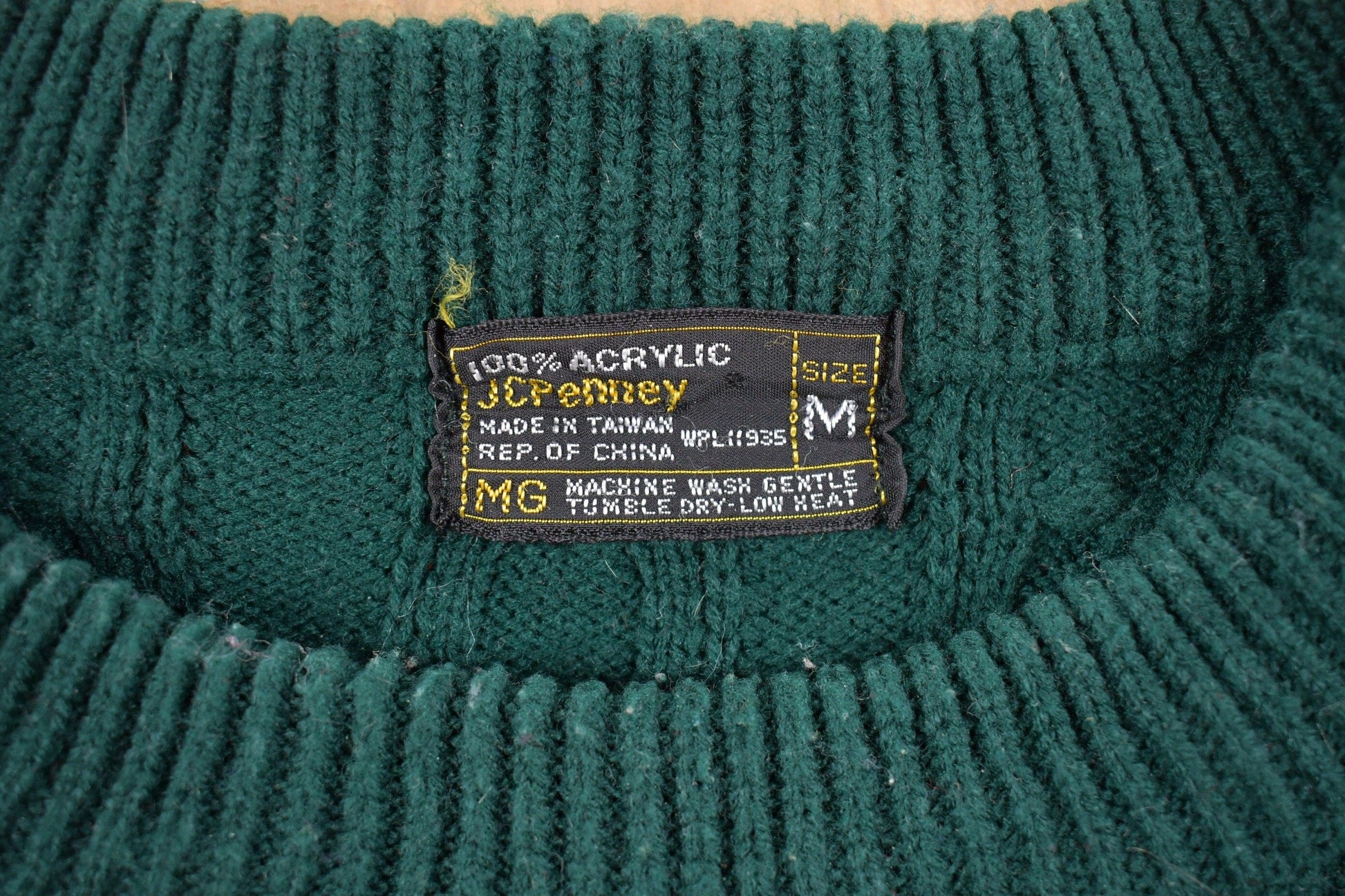Vintage JC Penny Cable Knit Sweater Men's Medium from propervintagecanada