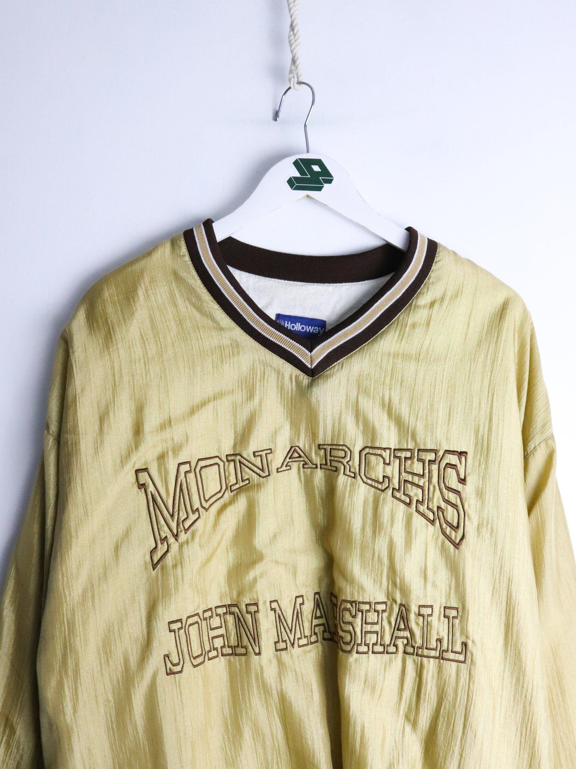 Vintage John Marshall Monarchs Jacket Mens Large Gold from propervintagecanada