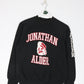 Vintage Jonathan Alder Sweatshirt Fits Mens Small Black College Sweater 90s